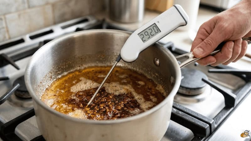 brown butter noisette stage 292°F honey cake ovenlytic kitchen thermometer (73 chars)