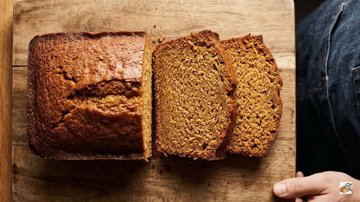 brown butter honey cake sliced cross-section dense crumb ovenlytic lab tested (91 chars)