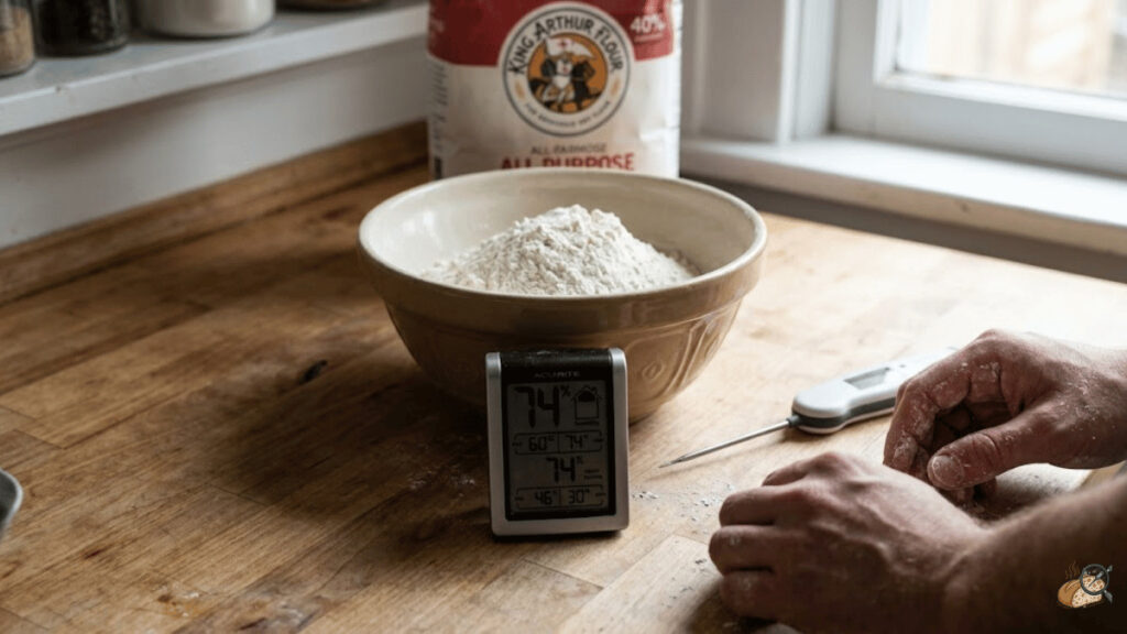 Interactive humidity hydration calculator for flour hygroscopy baking adjustments