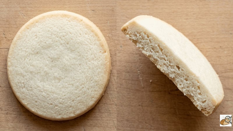  regular butter shortbread pale surface texture comparison ovenlytic lab